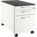 Schäfer Shop Select Rollcontainer 126, 3 Schübe, Griff rund,weiß/graphit 