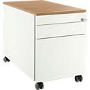Schäfer Shop Select Rollcontainer 126, 3 Schübe, mit Griffnut, weiß/Kirsche-Romana 