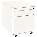 Schäfer Shop Select Rollcontainer 126, Utensilienauszug + Schubladen, abschliessbar, Spanplatte, B 428 x T 600 x H 540 mm, weiss