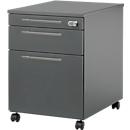Schäfer Shop Select Rollcontainer Start Off 126, Utensilien-, Hängeregisterauszug, Schublade, abschließbar, B 432 x T 580 x H 595 mm, graphit/graphit 