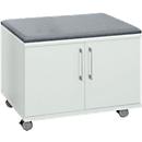 Schäfer Shop Select Rollschrank, mit Sitzfunktion, B 800 x T 450 x H 590 mm, lichtgrau