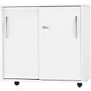 Schäfer Shop Select Schiebetürenschrank LOGIN, 2 Ordnerhöhen, B 800 x T 420 x H 788 mm, weiß/weiß