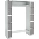 Schäfer Shop Select Schließfachgarderobe, mit Hutablage & Kleiderstange, B 1565 x T 500 x H 1950 mm, lichtgrau/platingrau 