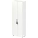 Schäfer Shop Select Schrank LOGIN, 6 Ordnerhöhen, B 800 x T 420 x H 2240 mm, weiß/weiß