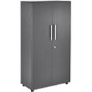 Schäfer Shop Select Schrank SET UP, 4 OH, abschließbar, B 800 x T 420 x H 1470 mm, graphit/graphit 