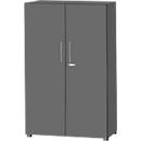 Schäfer Shop Select Schrank Start Off, 4 OH, abschließbar, B 800 x T 420 x H 1470 mm, Holz, graphit/graphit 
