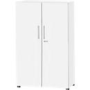 Schäfer Shop Select Schrank Start Off, 4 OH, abschließbar, B 800 x T 420 x H 1470 mm, Holz, weiß/weiß 