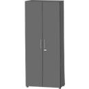 Schäfer Shop Select Schrank Start Off, 6 OH, abschließbar, B 800 x T 420 x H 2196 mm, Holz, graphit/graphit 