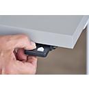 Schäfer Shop Select Schreibtisch, elektrisch höhenverstellbar, Rechteck, C-Fuß, B 1600 x T 800 x H 725-1185 mm, Ahorn/weiß
