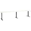 Schäfer Shop Select Schreibtisch ERGO-T 2.0 Big, elektr. höhenverstellbar, Rechteck, T-Fuß, B 3600 x T 800 x H 640-1300 mm, weiß/anthrazit