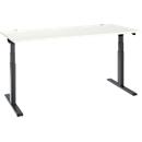 Schäfer Shop Select Schreibtisch ERGO-T 2.0, elektrisch höhenverstellbar, Rechteck, T-Fuß, B 1800 x T 800 x H 640-1300 mm, weiß/anthrazit