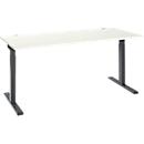 Schäfer Shop Select Schreibtisch ERGO-T 2.0, Rechteck, T-Fuß, B 1800 x T 800 x H 675-895 mm, weiß/anthrazit