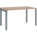 Schäfer Shop Select Schreibtisch LOGIN, 4-Fuß, B 1200 x T 800 x H 740 mm, Eiche/basaltgrau