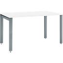 Schäfer Shop Select Schreibtisch LOGIN, 4-Fuß, B 1200 x T 800 x H 740 mm, weiß/basaltgrau
