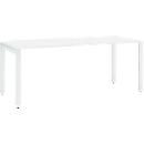 Schäfer Shop Select Schreibtisch LOGIN, 4-Fuß, B 1600 x T 800 x H 740 mm, weiß/verkehrsweiß