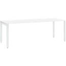 Schäfer Shop Select Schreibtisch LOGIN, 4-Fuß, B 1800 x T 800 x H 740 mm, weiß/verkehrsweiß