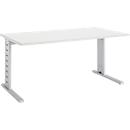 Schäfer Shop Select Schreibtisch Moxxo IQ, Rechteck, C-Fuß, B 1600 x T 800 x H 735 mm, weiß 