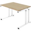 Schäfer Shop Select Schreibtisch SET UP, C-Fußgestell, 1200x800, eiche/weiß 