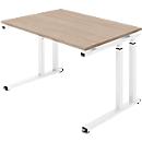 Schäfer Shop Select Schreibtisch SET UP, C-Fußgestell, 1200x800, eiche/weiß