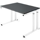 Schäfer Shop Select Schreibtisch SET UP, C-Fußgestell, 1200x800, graphit/weiß 