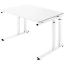 Schäfer Shop Select Schreibtisch SET UP, C-Fußgestell, 1200x800, weiß/weiß 