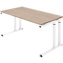 Schäfer Shop Select Schreibtisch SET UP, C-Fußgestell, 1600x800, eiche/weiß