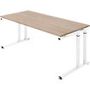Schäfer Shop Select Schreibtisch SET UP, C-Fußgestell, 1800x800, eiche/weiß