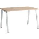 Schäfer Shop Select Schreibtisch Start Off, A-Fuß, Rechteck, Stahl/Holz, B 1200 x T 800 x H 735 mm, Eiche-Dekor