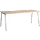 Schäfer Shop Select Schreibtisch Start Off, A-Fuß, Rechteck, Stahl/Holz, B 1800 x T 800 x H 735 mm, Eiche-Dekor