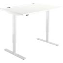 Schäfer Shop Select Schreibtisch START UP, elektrisch höhenverstellbar, Rechteck, T-Fuß, B 1200 x T 800 x H 705-1205 mm, weiß 