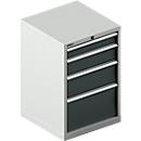 Schäfer Shop Select Schubladenschrank 27-27, 4 Schubl., bis 200 kg, B 564 x T 572 x H 850 mm, enzianblau/enzianblau 