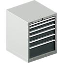 Schäfer Shop Select Schubladenschrank 27-27, 6 Schübe, bis 75 kg, B 564 x T 572 x H 700 mm, anthrazitgrau/lichtgrau 