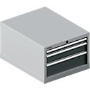 Schäfer Shop Select Schubladenschrank 27-36, 3 Schübe, bis 75 kg, B 564 x T 725 x H 400 mm, anthrazitgrau/weißaluminium