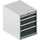 Schäfer Shop Select Schubladenschrank 27-36, 4 Schübe, bis 75 kg, B 564 x T 725 x H 700 mm, anthrazitgrau/lichtgrau
