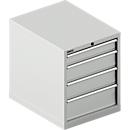 Schäfer Shop Select Schubladenschrank 27-36, 4 Schübe, bis 75 kg, B 564 x T 725 x H 700 mm, lichtgrau/lichtgrau