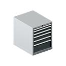 Schäfer Shop Select Schubladenschrank 27-36, 6 Schübe, bis 200 kg, B 564 x T 725 x H 700 mm, anthrazitgrau/weißaluminium