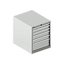 Schäfer Shop Select Schubladenschrank 27-36, 6 Schübe, bis 200 kg, B 564 x T 725 x H 700 mm, lichtgrau/lichtgrau