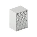 Schäfer Shop Select Schubladenschrank 36-27, 8 Schübe, bis 200 kg, B 717 x T 572 x H 1000 mm, lichtgrau