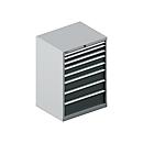 Schäfer Shop Select Schubladenschrank 36-27, 8 Schübe, bis 200 kg, B 717 x T 572 x H 1000 mm, weißalu/anthrazitgrau