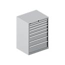 Schäfer Shop Select Schubladenschrank 36-27, 8 Schübe, bis 200 kg, B 717 x T 572 x H 1000 mm, weißalu
