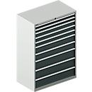 Schäfer Shop Select Schubladenschrank 54-27, 10 Schübe, bis 200 kg, B 1023 x T 572 x H 1450 mm, lichtgrau/anthrazitgrau