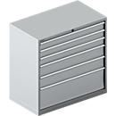 Schäfer Shop Select Schubladenschrank 54-27, 6 Schübe, bis 200 kg, B 1023 x T 572 x H 1000 mm, weißalu