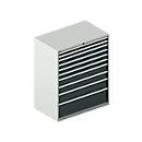 Schäfer Shop Select Schubladenschrank 64-36, 10 Schübe, bis 75 kg, B 1193 x T 725 x H 1450 mm, lichtgrau/anthrazitgrau