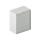 Schäfer Shop Select Schubladenschrank 64-36, 10 Schübe, bis 75 kg, B 1193 x T 725 x H 1450 mm, lichtgrau