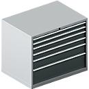 Schäfer Shop Select Schubladenschrank 64-36, 7 Schübe, bis 200 kg, B 1193 x T 725 x H 1000 mm, weißalu/anthrazitgrau