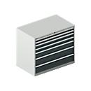 Schäfer Shop Select Schubladenschrank 64-36, 7 Schübe, bis 75 kg, B 1193 x T 725 x H 1000 mm, lichtgrau/anthrazitgrau