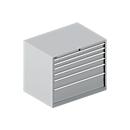 Schäfer Shop Select Schubladenschrank WSK 54-36, Stahl, 6 Schübe, bis 75 kg, B 1023 x T 725 x H 1000 mm, weissaluminium/weissaluminium