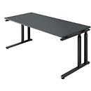 Schäfer Shop Select SET UP Writing Desk, C-leg base, 1800 x 800, graphite/graphite