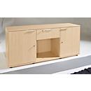 Schäfer Shop Select Sideboard, 2 portes + tiroir, verrouillable, Aggloméré, l. 1500 x P 420 x H 663 mm, érable
