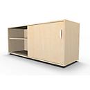 Schäfer Shop Select Sideboard, avec porte coulissante, verrouillable, aggloméré, l. 1600 x P 500 x H 663 mm, réglable à droite, érable